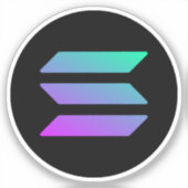 SOLANA TO MOON HANDELAAR moderne sticker voor hem (Voorkant)