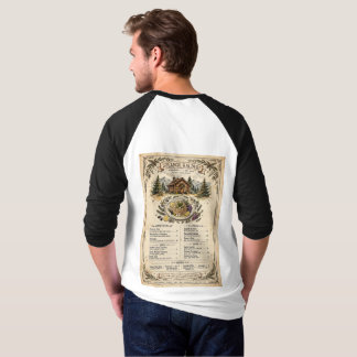 Solange Kalderi Restaurant Menukaart Ontwerp T-Shi T-shirt