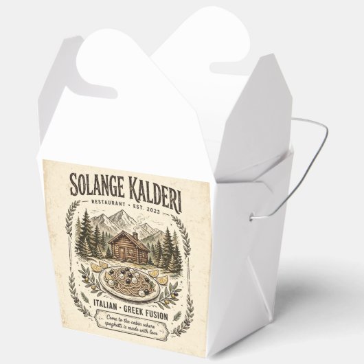 Solange Kalderi Restaurant Voorlogo & Achtermenu Bedankdoosjes (Open)