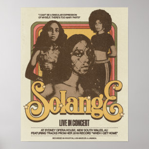Solange Live in Nieuw-Zuid-Wales, Au Poster