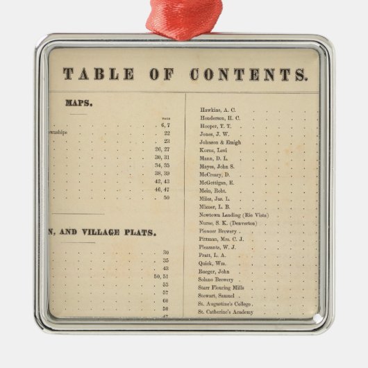 Solano County atlas map Metalen Ornament (Voorkant)