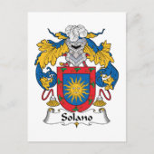 Solano Family Crest Briefkaart (Voorkant)