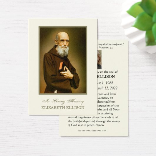 Solanus Casey Kaart van het begrafenisgebed (Bureau)