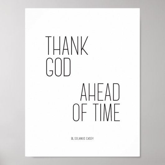 Solanus Casey Quote Goddank 8.5x11 Poster (Voorkant)