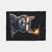 Solar 2024 Eclipse Cat Dragen Eclipse Bril 1 Fleece Deken (Voorkant (Horizontaal))