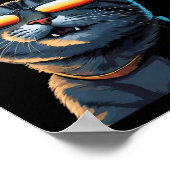 Solar 2024 Eclipse Cat Dragen Eclipse Bril Poster (Hoek)