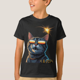 Solar 2024 Eclipse Cat Dragen Eclipse Bril T-shirt