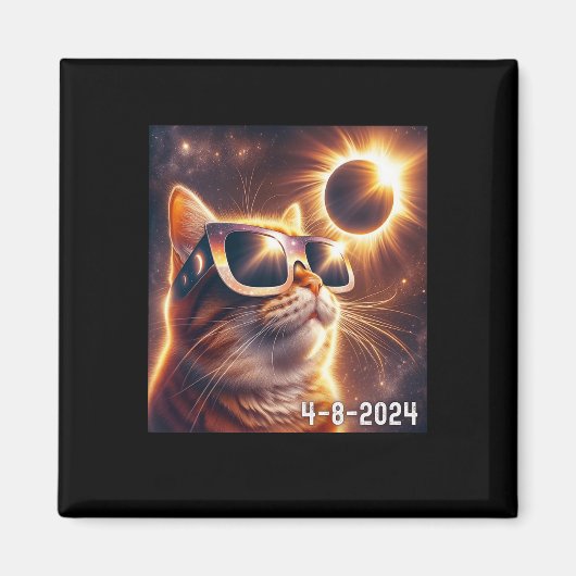 Solar 2024 Eclipse Dragen Gles Magneet (Voorkant)