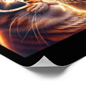 Solar 2024 Eclipse Dragen Gles Poster (Hoek)