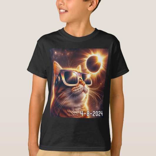 Solar 2024 Eclipse Dragen Gles T-shirt (Voorkant)