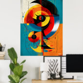 Solar Axis – Mid-Century Bauhaus Symmetry Wall Art Poster (Thuiskantoor)