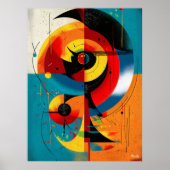 Solar Axis – Mid-Century Bauhaus Symmetry Wall Art Poster (Voorkant)