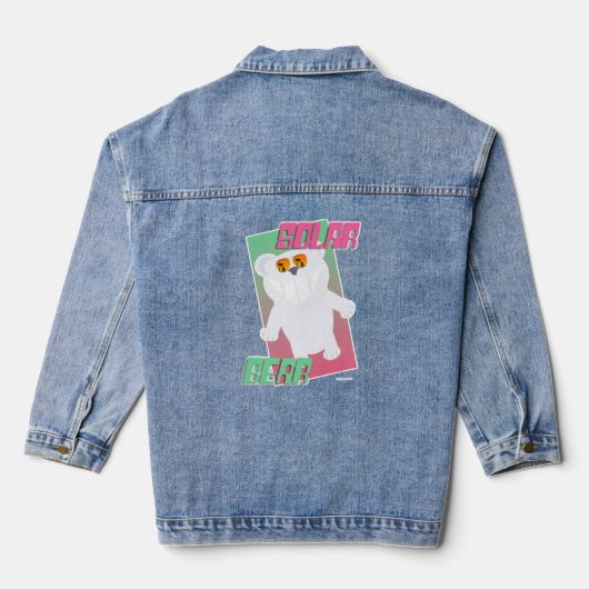 Solar Beer Grappige Polar Beach Art Cartoon Denim Jacket (Achterkant)