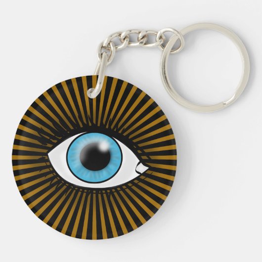 Solar Blauw Oog Sleutelhanger (Achterkant)