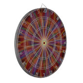 Solar Bloom – De Dans van Licht en Kleur. Dartbord (Voorkant Links)