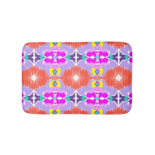Solar Bloom Kaleidoscope Throw Pillow Badmat (Voorkant)