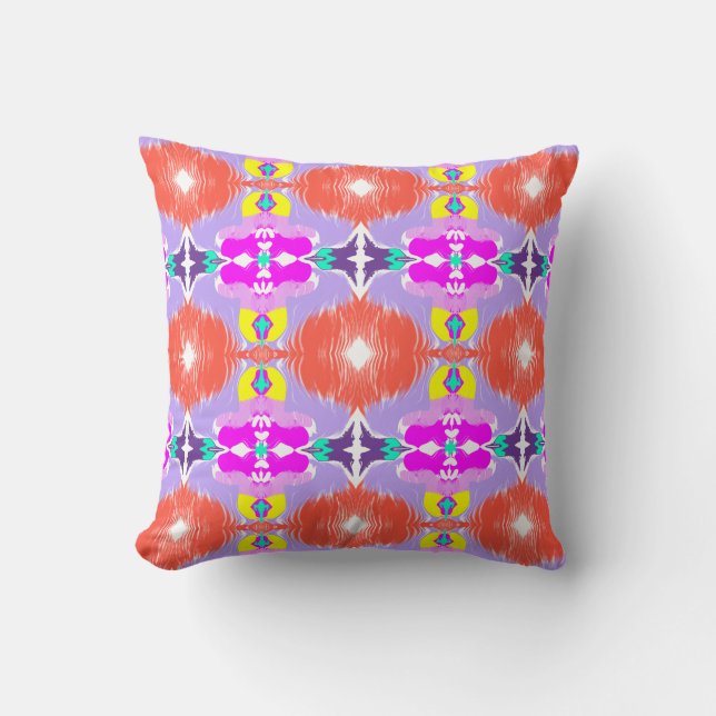 Solar Bloom Kaleidoscope Throw Pillow Kussen (Voorkant)
