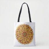 Solar Bloom Mandala Tote Bag (Voorkant)