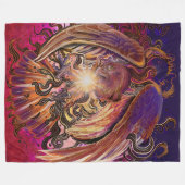 Solar Burst Hawk Fleece Deken (Voorkant (Horizontaal))