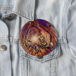 Solar Burst Hawk Ronde Button 4,0 Cm