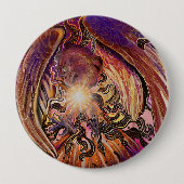 Solar Burst Hawk Ronde Button 4,0 Cm (Voorkant)