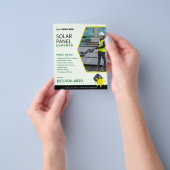 Solar Business bewerkbare aangepaste flyer (Hand)