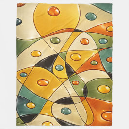 Solar Crest Mosaic Fleece Deken