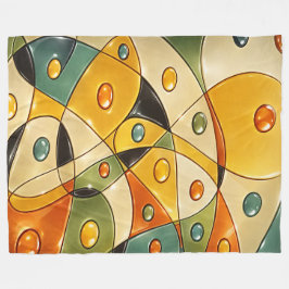 Solar Crest Mosaic Fleece Deken