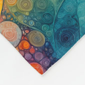 Solar Drift Vibrant Fractal Art Abstract Pattern Fleece Deken (Hoek)