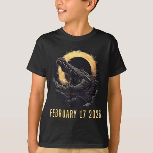 Solar Eclipse 02 17 26 Design T-shirt (Voorkant)
