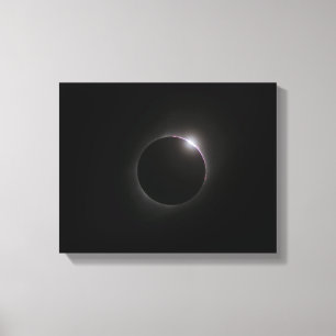 Solar Eclipse 2017 - Bailey's Beads Canvas Afdruk