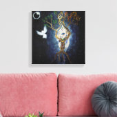 Solar Eclipse 2017 Sacred Union Canvas Afdruk (Insitu (Woonkamer))