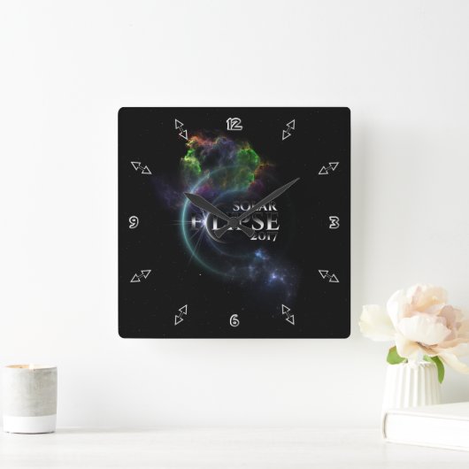 Solar Eclipse 2017 Vierkante Klok (Huis)