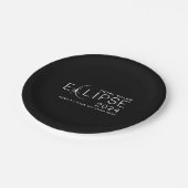 Solar Eclipse 2024 Aangepaste locatie Eclipse Part Papieren Bordje (Gekanteld)