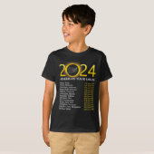 Solar Eclipse 2024 Amerikaanse Tour 2024 Totality T-shirt (Voorkant volledig)