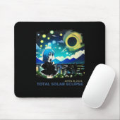 Solar Eclipse 2024 Anime Style Art Muismat (Met muis)