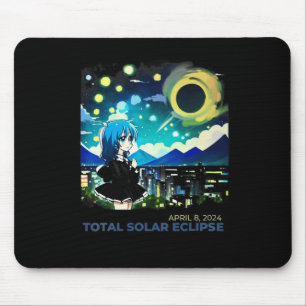 Solar Eclipse 2024 Anime Style Art Muismat