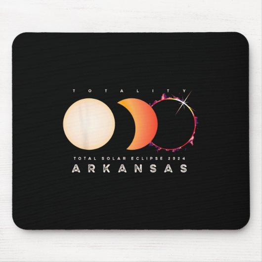 Solar Eclipse 2024 Arkansas Total Eclipse America Muismat (Voorkant)