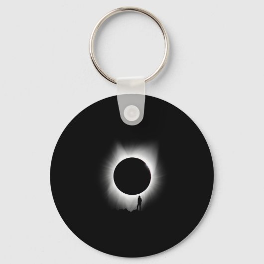 Solar Eclipse 2024 Art Solar Eclipse Art Sleutelhanger (Voorkant)