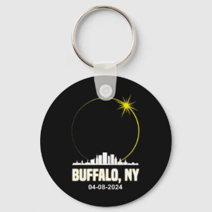 Solar Eclipse 2024 Buffalo Skyline Totaal Solar EC Sleutelhanger