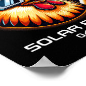 Solar Eclipse 2024 Chicken Totality Schattigee Mat Poster (Hoek)