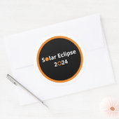 Solar Eclipse 2024 Classic Ronde Sticker (Envelop)