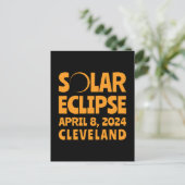 Solar Eclipse 2024 Cleveland Ohio Briefkaart (Staand voorkant)