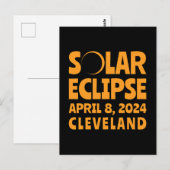 Solar Eclipse 2024 Cleveland Ohio Briefkaart (Voorkant / Achterkant)