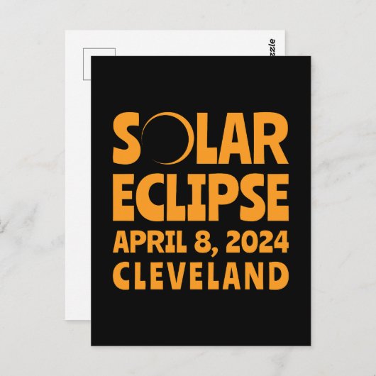 Solar Eclipse 2024 Cleveland Ohio Briefkaart (Voorkant / Achterkant)