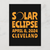 Solar Eclipse 2024 Cleveland Ohio Briefkaart (Voorkant)