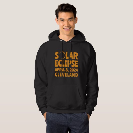 Solar Eclipse 2024 Cleveland Ohio Hoodie (Voorkant volledig)