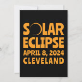 Solar Eclipse 2024 Cleveland Ohio Kaart (Voorkant)
