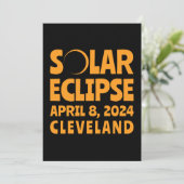 Solar Eclipse 2024 Cleveland Ohio Kaart (Staand voorkant)