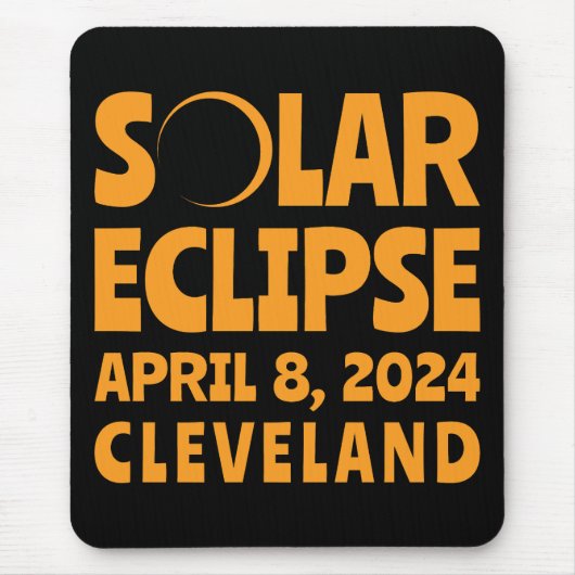 Solar Eclipse 2024 Cleveland Ohio Muismat (Voorkant)